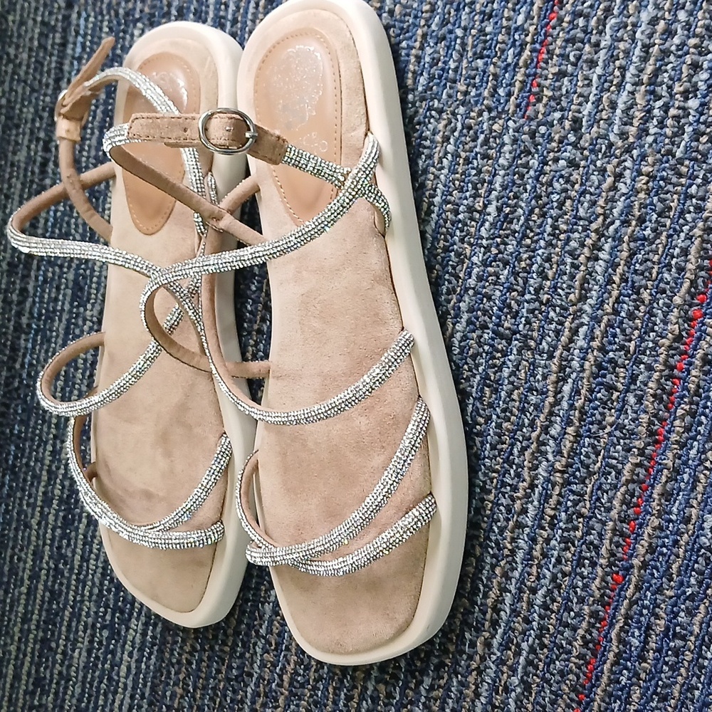 Vince Camuto Jimena Sandal Rhinestones 9M New - Picture 4 of 8